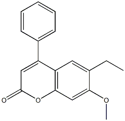 6-ethyl-7-methoxy-4-phenylchromen-2-one Struktur