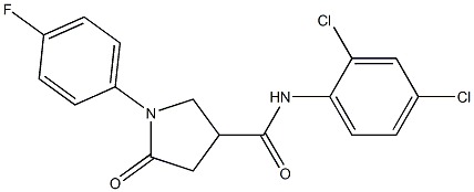 N-(2,4-dichlorophenyl)-1-(4-fluorophenyl)-5-oxopyrrolidine-3-carboxamide Struktur