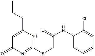 N-(2-chlorophenyl)-2-[(4-oxo-6-propyl-1H-pyrimidin-2-yl)sulfanyl]acetamide Struktur