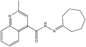 N-(cycloheptylideneamino)-2-methylquinoline-4-carboxamide Struktur