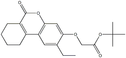 tert-butyl 2-[(2-ethyl-6-oxo-7,8,9,10-tetrahydrobenzo[c]chromen-3-yl)oxy]acetate Struktur