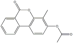 (4-methyl-6-oxobenzo[c]chromen-3-yl) acetate Struktur