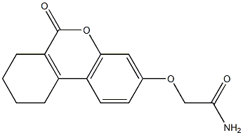 2-[(6-oxo-7,8,9,10-tetrahydrobenzo[c]chromen-3-yl)oxy]acetamide Struktur