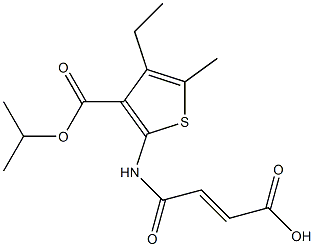 (E)-4-[(4-ethyl-5-methyl-3-propan-2-yloxycarbonylthiophen-2-yl)amino]-4-oxobut-2-enoic acid Struktur