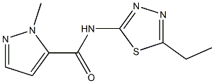 N-(5-ethyl-1,3,4-thiadiazol-2-yl)-2-methylpyrazole-3-carboxamide Struktur