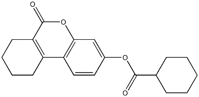 (6-oxo-7,8,9,10-tetrahydrobenzo[c]chromen-3-yl) cyclohexanecarboxylate Struktur