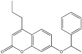 7-(1-phenylethoxy)-4-propylchromen-2-one Struktur