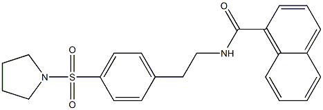 N-[2-(4-pyrrolidin-1-ylsulfonylphenyl)ethyl]naphthalene-1-carboxamide Struktur