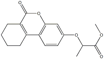 methyl 2-[(6-oxo-7,8,9,10-tetrahydrobenzo[c]chromen-3-yl)oxy]propanoate Struktur