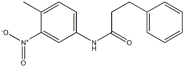 N-(4-methyl-3-nitrophenyl)-3-phenylpropanamide Struktur