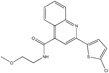 2-(5-chlorothiophen-2-yl)-N-(2-methoxyethyl)quinoline-4-carboxamide Struktur