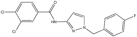 3,4-dichloro-N-[1-[(4-fluorophenyl)methyl]pyrazol-3-yl]benzamide Struktur