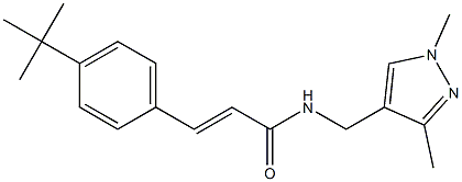 (E)-3-(4-tert-butylphenyl)-N-[(1,3-dimethylpyrazol-4-yl)methyl]prop-2-enamide Struktur