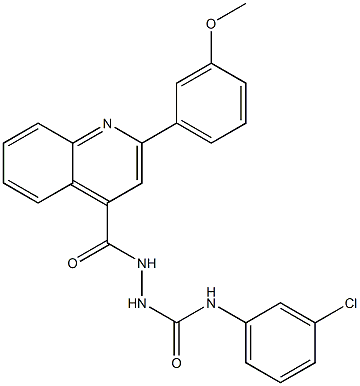 1-(3-chlorophenyl)-3-[[2-(3-methoxyphenyl)quinoline-4-carbonyl]amino]urea Struktur