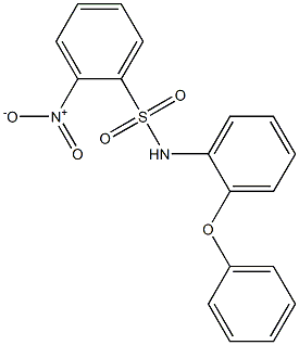 2-nitro-N-(2-phenoxyphenyl)benzenesulfonamide Struktur