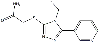 2-[(4-ethyl-5-pyridin-3-yl-1,2,4-triazol-3-yl)sulfanyl]acetamide Struktur