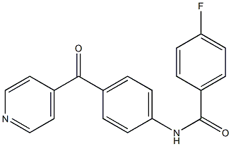 4-fluoro-N-[4-(pyridine-4-carbonyl)phenyl]benzamide Struktur