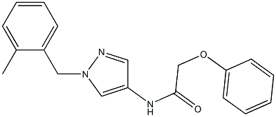 N-[1-[(2-methylphenyl)methyl]pyrazol-4-yl]-2-phenoxyacetamide Struktur