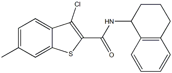 3-chloro-6-methyl-N-(1,2,3,4-tetrahydronaphthalen-1-yl)-1-benzothiophene-2-carboxamide Struktur