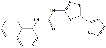 1-naphthalen-1-yl-3-(5-thiophen-2-yl-1,3,4-thiadiazol-2-yl)urea Struktur