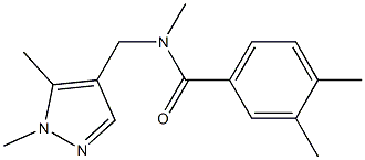 N-[(1,5-dimethylpyrazol-4-yl)methyl]-N,3,4-trimethylbenzamide Struktur