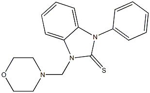 1-(morpholin-4-ylmethyl)-3-phenylbenzimidazole-2-thione Struktur