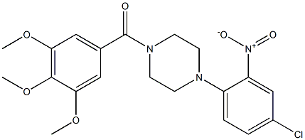 [4-(4-chloro-2-nitrophenyl)piperazin-1-yl]-(3,4,5-trimethoxyphenyl)methanone Struktur