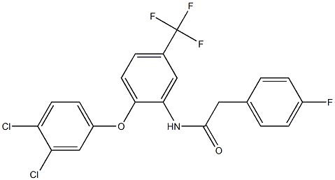 N-[2-(3,4-dichlorophenoxy)-5-(trifluoromethyl)phenyl]-2-(4-fluorophenyl)acetamide Struktur