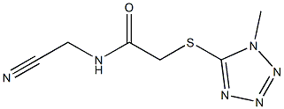 N-(cyanomethyl)-2-(1-methyltetrazol-5-yl)sulfanylacetamide Struktur