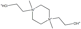 1,4-bis(2-chloroethyl)-1,4-dimethylpiperazine-1,4-diium Struktur