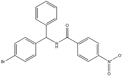 N-[(4-bromophenyl)-phenylmethyl]-4-nitrobenzamide Struktur