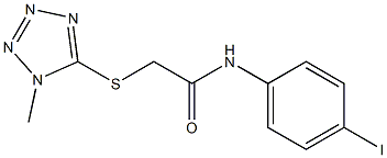 N-(4-iodophenyl)-2-(1-methyltetrazol-5-yl)sulfanylacetamide Struktur