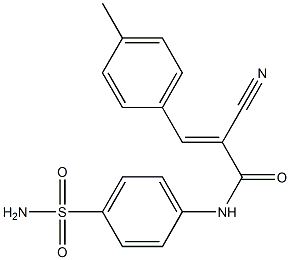 (E)-2-cyano-3-(4-methylphenyl)-N-(4-sulfamoylphenyl)prop-2-enamide Struktur