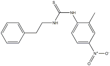 1-(2-methyl-4-nitrophenyl)-3-(2-phenylethyl)thiourea Struktur