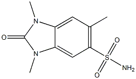 1,3,6-trimethyl-2-oxobenzimidazole-5-sulfonamide Struktur