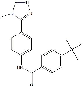 4-tert-butyl-N-[4-(4-methyl-1,2,4-triazol-3-yl)phenyl]benzamide Struktur