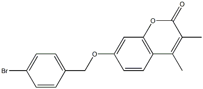 7-[(4-bromophenyl)methoxy]-3,4-dimethylchromen-2-one Struktur