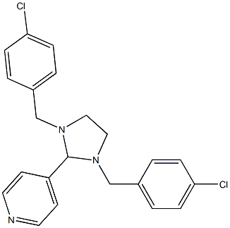 4-[1,3-bis[(4-chlorophenyl)methyl]imidazolidin-2-yl]pyridine Struktur