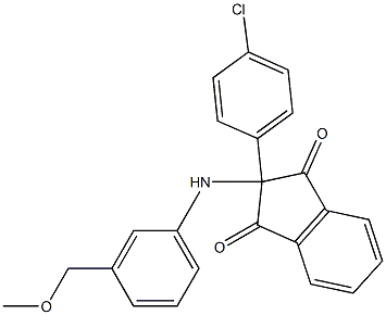 2-(4-chlorophenyl)-2-[3-(methoxymethyl)anilino]indene-1,3-dione Struktur