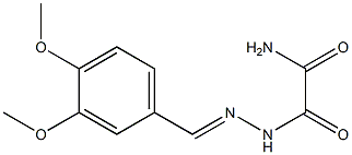 N'-[(E)-(3,4-dimethoxyphenyl)methylideneamino]oxamide Struktur