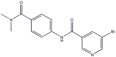 5-bromo-N-[4-(dimethylcarbamoyl)phenyl]pyridine-3-carboxamide Struktur