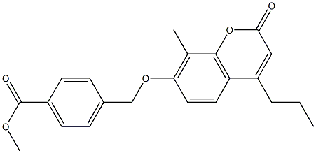 methyl 4-[(8-methyl-2-oxo-4-propylchromen-7-yl)oxymethyl]benzoate Struktur