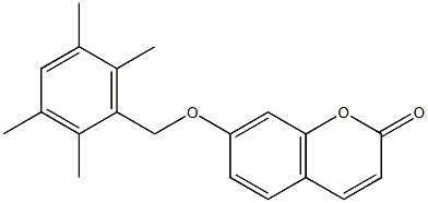 7-[(2,3,5,6-tetramethylphenyl)methoxy]chromen-2-one Struktur