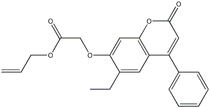 prop-2-enyl 2-(6-ethyl-2-oxo-4-phenylchromen-7-yl)oxyacetate Struktur