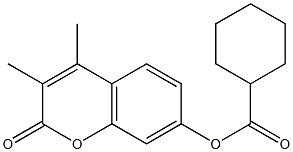 (3,4-dimethyl-2-oxochromen-7-yl) cyclohexanecarboxylate Struktur