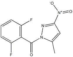 (2,6-difluorophenyl)-(5-methyl-3-nitropyrazol-1-yl)methanone Struktur