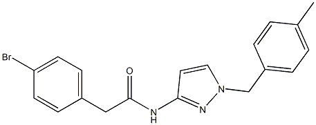 2-(4-bromophenyl)-N-[1-[(4-methylphenyl)methyl]pyrazol-3-yl]acetamide Struktur