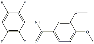 3,4-dimethoxy-N-(2,3,5,6-tetrafluorophenyl)benzamide Struktur