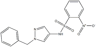 N-(1-benzylpyrazol-4-yl)-2-nitrobenzenesulfonamide Struktur