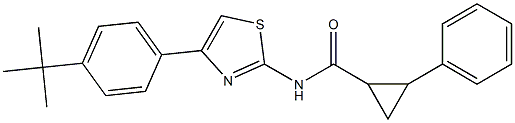 N-[4-(4-tert-butylphenyl)-1,3-thiazol-2-yl]-2-phenylcyclopropane-1-carboxamide Struktur